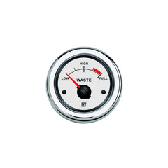 VETUS Waste water level indicator, white, 12 / 24 V, cut-out size Ø 52 mm (excl. sensor) WASTW