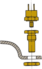 VETUS Sensor for exhaust temperature alarm to fit MF/MV/LSG/MGS/MGL/MGP/HPW XHSM
