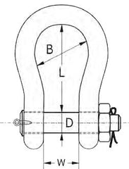 SHACKLE BOW GRADE S SAFETY 3.25T YELLOW