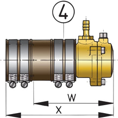 VETUS Bronze flexible inner bearing, Ø 25 mm, with dual lip seal ZWB25I