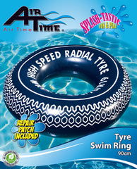 AirTime™ Extra Large Inflatable Tyre Swim Ring 90cm