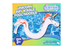 Inflatable Unicorn Pool Noodle 131x72x19cm - Ages 3+