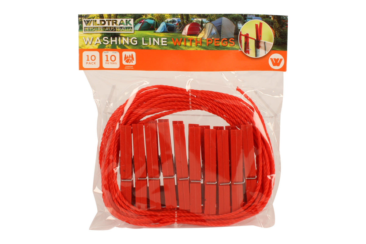 10 METRE WASHING LINE WITH 10 PEGS