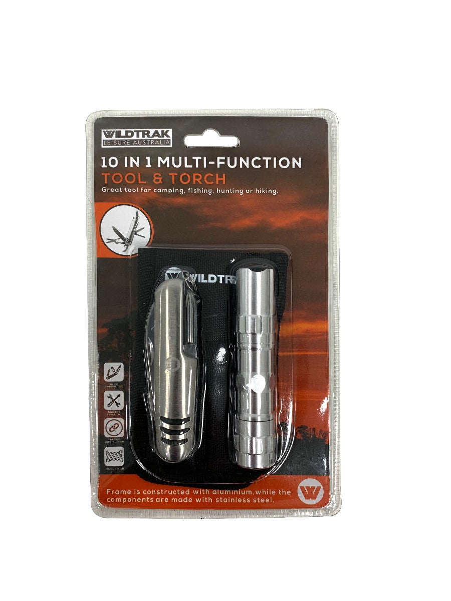 10 IN 1 MULTI TOOL AND TORCH COMBO