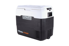 Wildtrak™ Coolite 50L Portable Fridge/Freezer, Simple Control Buttons, LED Lights, Fast Freezing, USB Charging, Quality Compressor, Low Noise, 4 Cup Blow Mould Top, 12/240V Power Leads, Built-in Tie Down Points, Heavy Duty Transit Bag