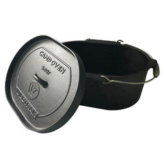 Wildtrak™ 9.5 Quart Heavy Duty Pre-Seasoned Oval Cast Iron Camp Oven with Lip and Handle
