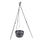 Heavy Duty 9mm Steel Camp Oven Tripod with Adjustable Chain 90cm