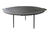 Pre-Seasoned Round Cast Iron BBQ Plate with Removable Legs 45cm
