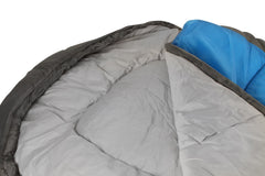 Wildtrak™ Forrest Hooded Sleeping Bag, 5-10°C, Breathable Lining, Ripstop Fabric, Auto Lock Zips, Sewn-in Storage Pocket, Hanging Loop, Storage Bag, 75x230cm