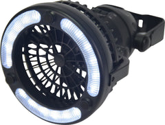 Portable 2in1 LED Light and Fan 16.7x18.5cm, 50 Hours Low Speed, Battery Operated