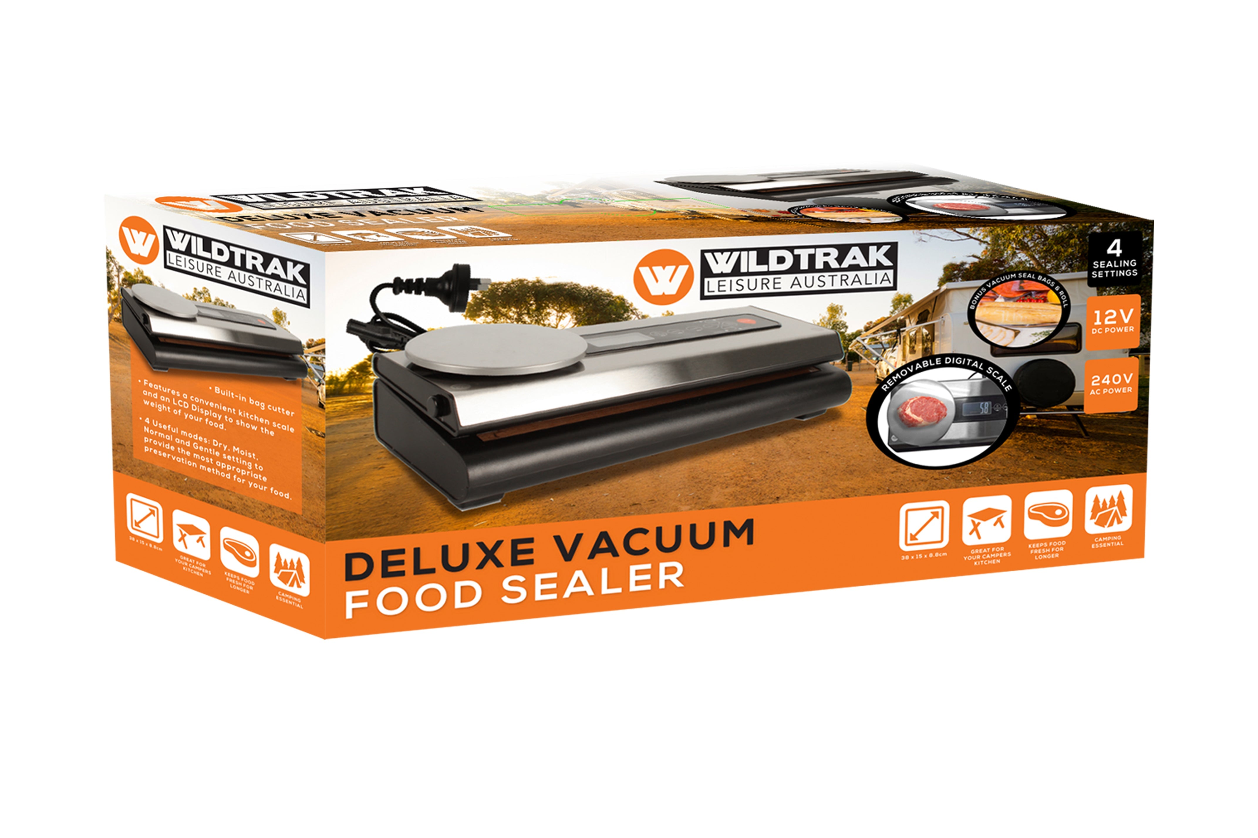 DELUXE 12V/240V VACUUM SEALER WITH REMOVABLE SCALE