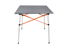 Wildtrak™ 70cm Camp Table, Foldable Frame & Tabletop, Tension Bars, Lightweight Coated Aluminum, Weight Rated 30kg, Carry Bag with Shoulder Strap