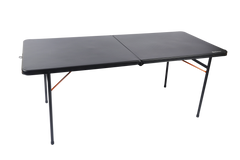 6ft Bi-Fold Camp Table, Heavy Duty, Waterproof, Carry Handle 182x76x73cm