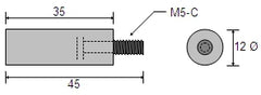 CDZ9-002 Bukh Zinc Pencil Anode B00E0450