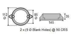 CDZ9-015 Volvo Penta Outdrive Ring Zinc Anode