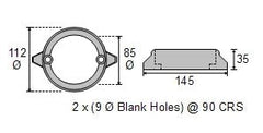 CDZ9-015 Volvo Penta Outdrive Ring Zinc Anode