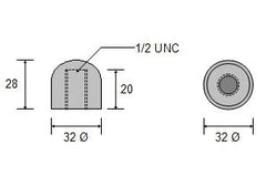 CDZ9-023 Mercury Nut Zinc Anode 55989