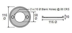 CDZ9-031 Volvo Penta Outdrive Ring 250 - 270 Zinc Anode