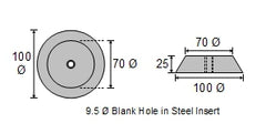 CDZ9-085 Hamilton Jet Zinc Disc Anode