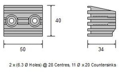 CDZ9-109 Volvo Penta Zinc Alloy Cube Transom Shield Anode