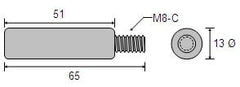 CDZ9-143 13mmØ Universal Zinc Anode