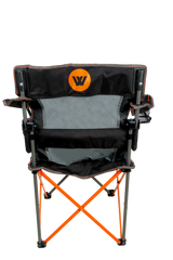 WILDTRAK™ Karridale Foldable Camp Chair, High-Tensile Steel Frame, Drink Holder, Weight Rated 135kg, Carry Bag with Shoulder Strap