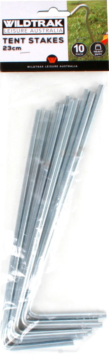 10 Pack STEEL TENT PEGS