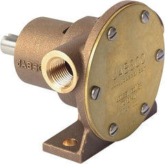 Jabsco 1673-1001 Marine 1673 Series Pulley Driven Flexible Impeller Pump (Neoprene Impeller, Full Cam, Lip Seal, 1/2" NPT Port), Bronze