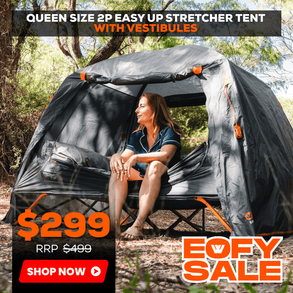 Wildtrak Queen Size 2P Easy Up Stretcher Tent with Vestibules