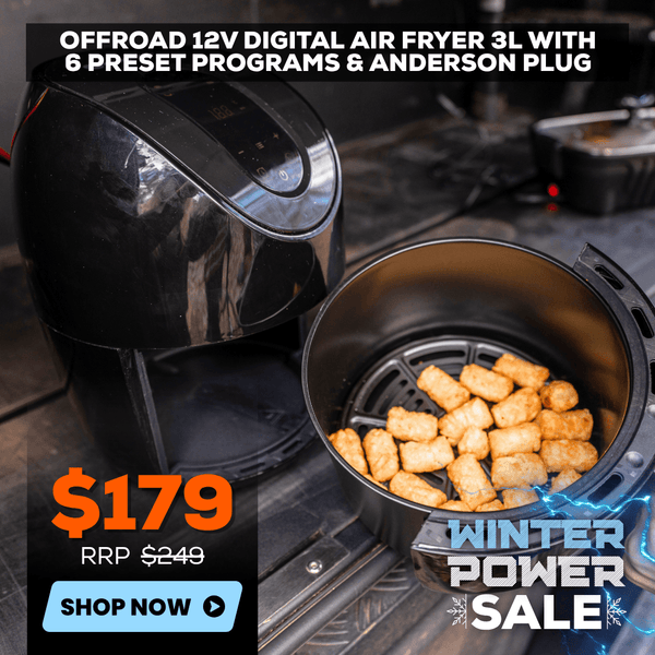 Wildtrak Offroad 12V Digital Air Fryer 3L with 6 Preset Programs & Anderson Plug