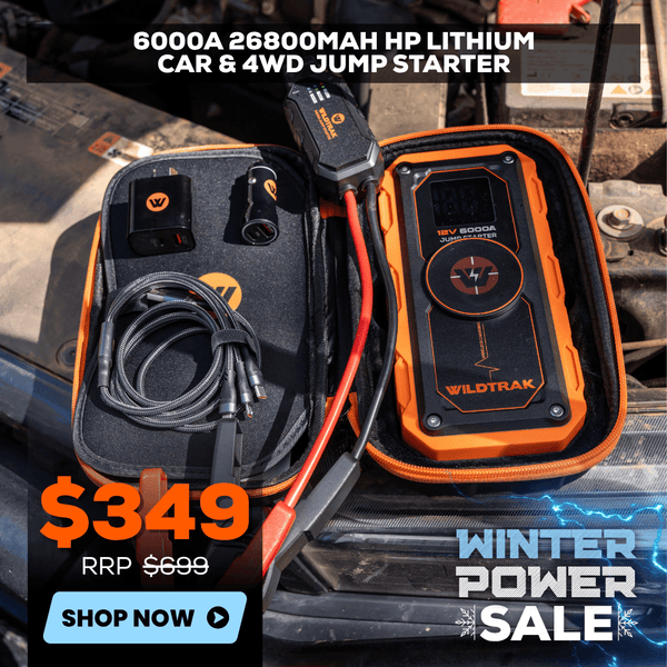 Wildtrak Heavy-Duty 6000A 26800mAh HP Lithium Car & 4WD Jump Starter (Petrol & Diesel)