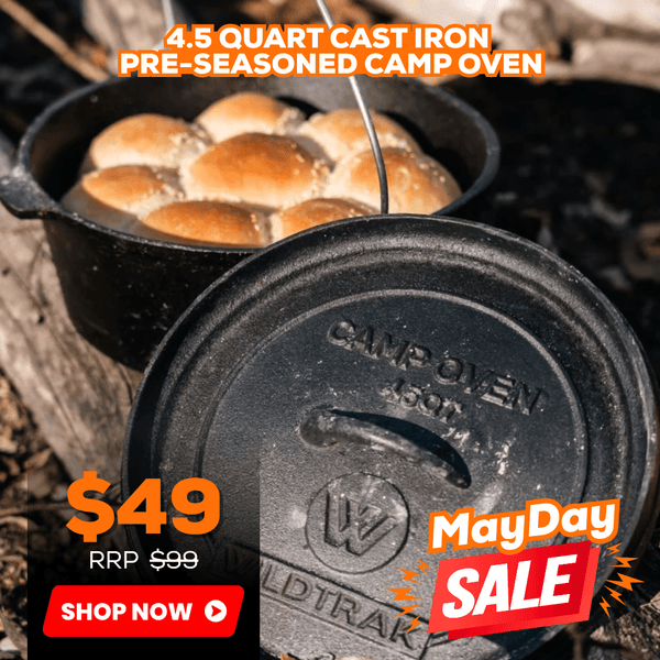 4.5 Quart Cast Iron Pre Seasoned Camp Oven