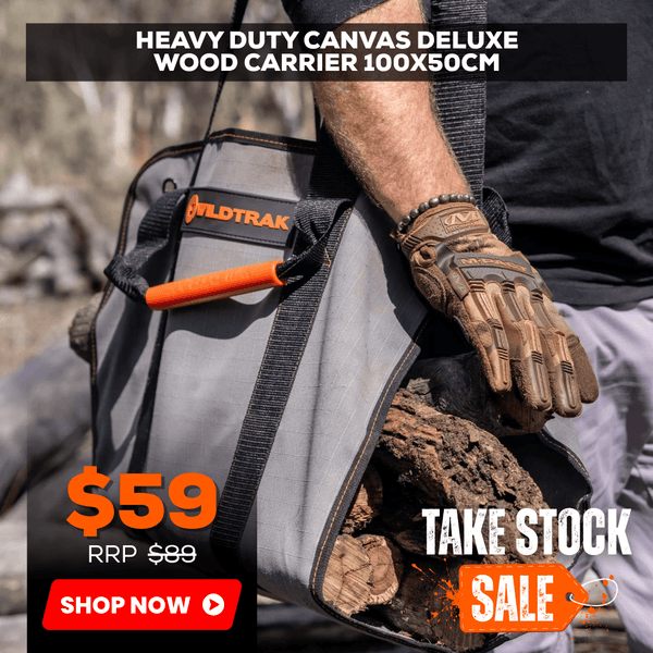 Wildtrak Heavy-Duty Canvas Deluxe Wood Carrier 100x50cm