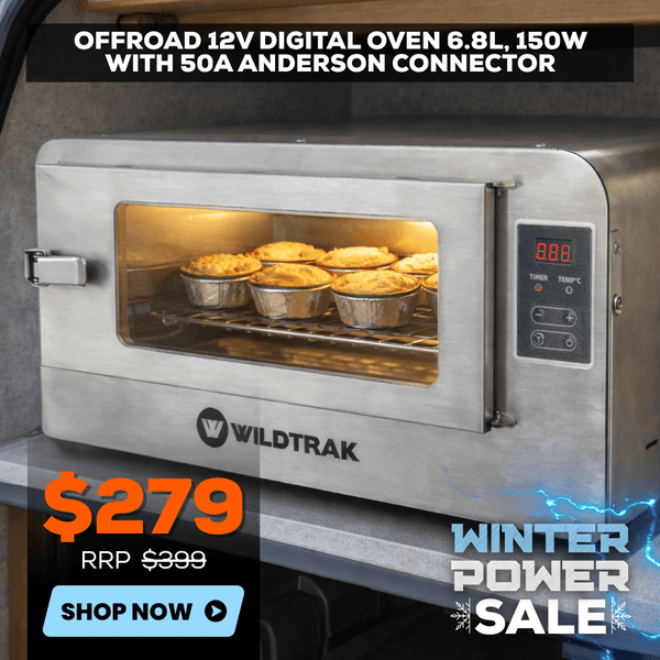Wildtrak Offroad 12V Digital Oven 6.8L, 150W with 50A Anderson Connector