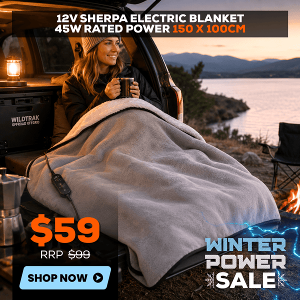 Wildtrak 12V Car Electric Blanket, 45W Rated Power, 150 x 100cm