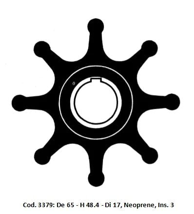 AN 3379 ANCOR Impeller Replaces Renault 48300008