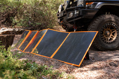 300W Folding Solar Blanket (A-Grade with ETFE Coating, Built in Stand, IP65 Waterproof & Carry Bag) for Off-Grid Living, Camping, 4WD & Caravan Adventures