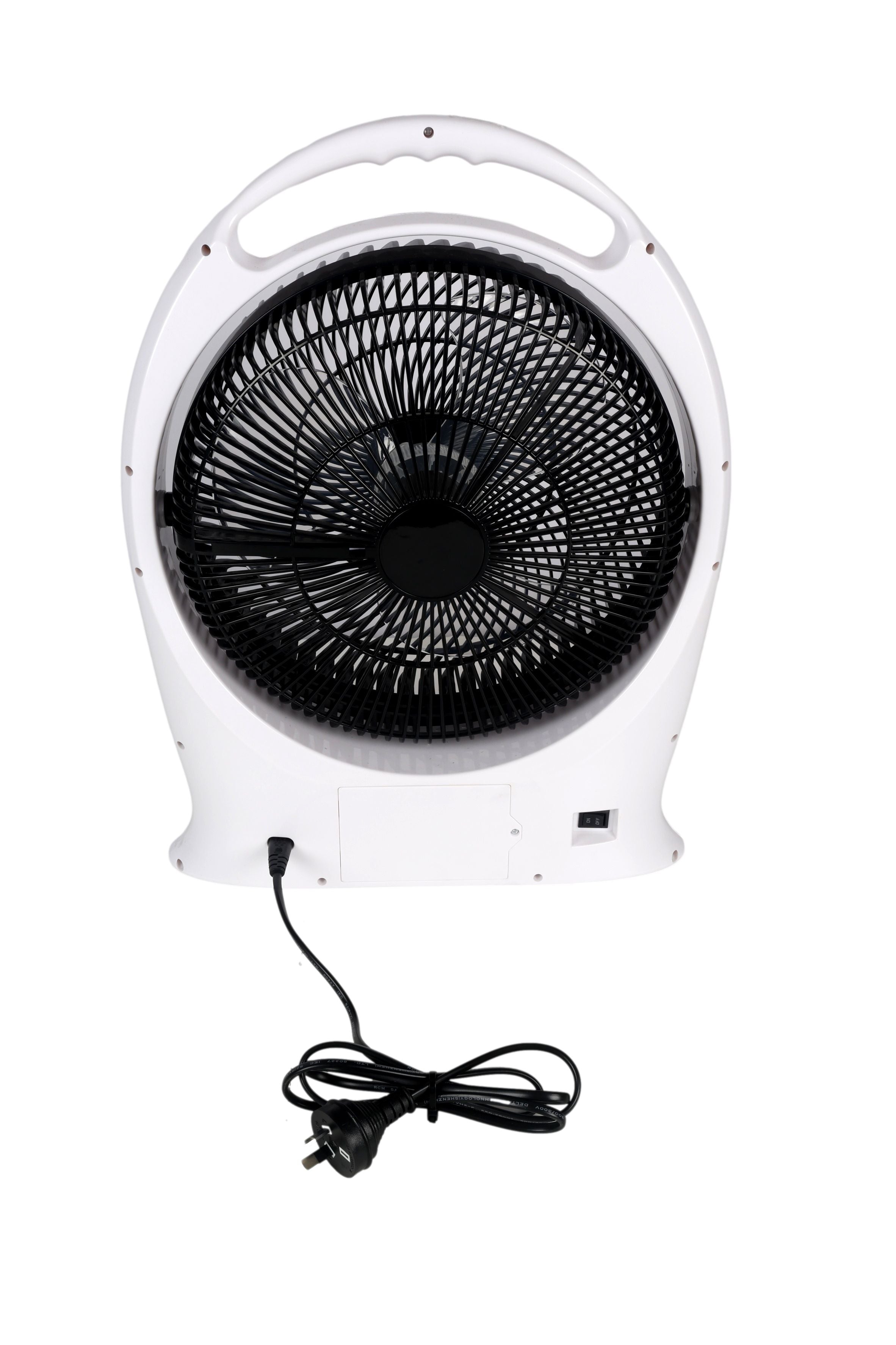 30CM RECHARGEABLE 12V FAN WITH LED LIGHTS AND POWER BANK FUNCTION