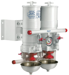 VETUS Water separator/fuel filter CE/ABYC, 2 in line, 30 micron, max. 160 gph (720 l/h) 75100VTE