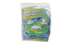 KIDS INFLATABLE SWIM RING WITH SEAT 56CM FROG DESIGN