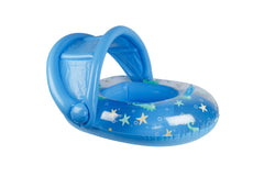 AirTime™ Inflatable Sealife Baby Float with Canopy Blue 90x76cm - Age 1-2yrs