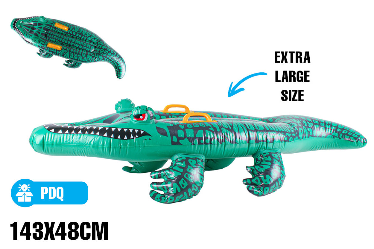 AirTime™ Large Inflatable Crocodile with Handles 143x48cm Age6+