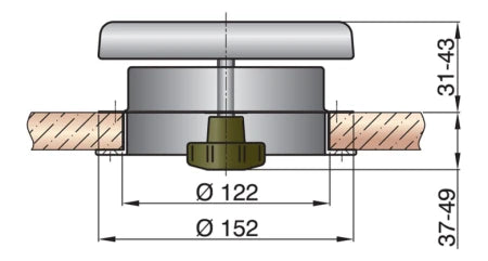 VETUS Mushroom ventilator type ATHOS 1 (incl. synthetic trim ring and mosquito screen) ATHOS1