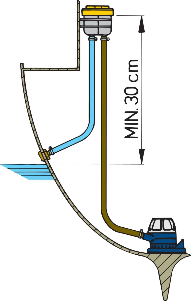 VETUS Bilge water / oil separator, Ø19 mm hose connections BISEP19