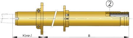 VETUS Second bearing for Ø 25 mm stern tube BR225