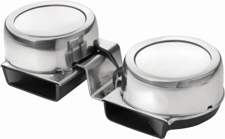 VETUS Double horn, 12 V, stainless steel (AISI 304), set high pitch and low pitch C12D