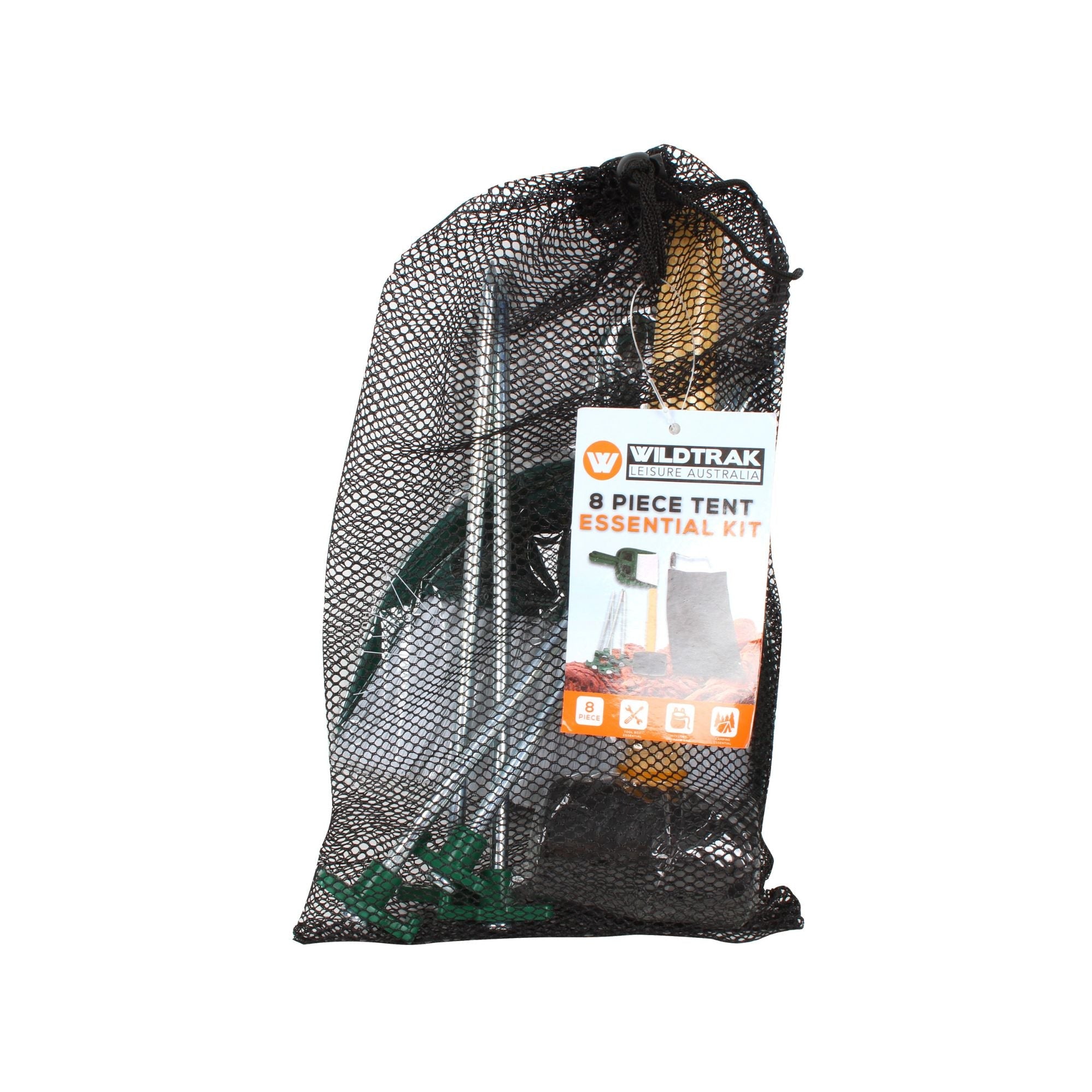 Wildtrak 8 Piece Tent Essential Kit with Drawstring Bag