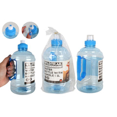 Wildtrak 1L Pop top Hydration Water Bottle with Easy Grip Handle