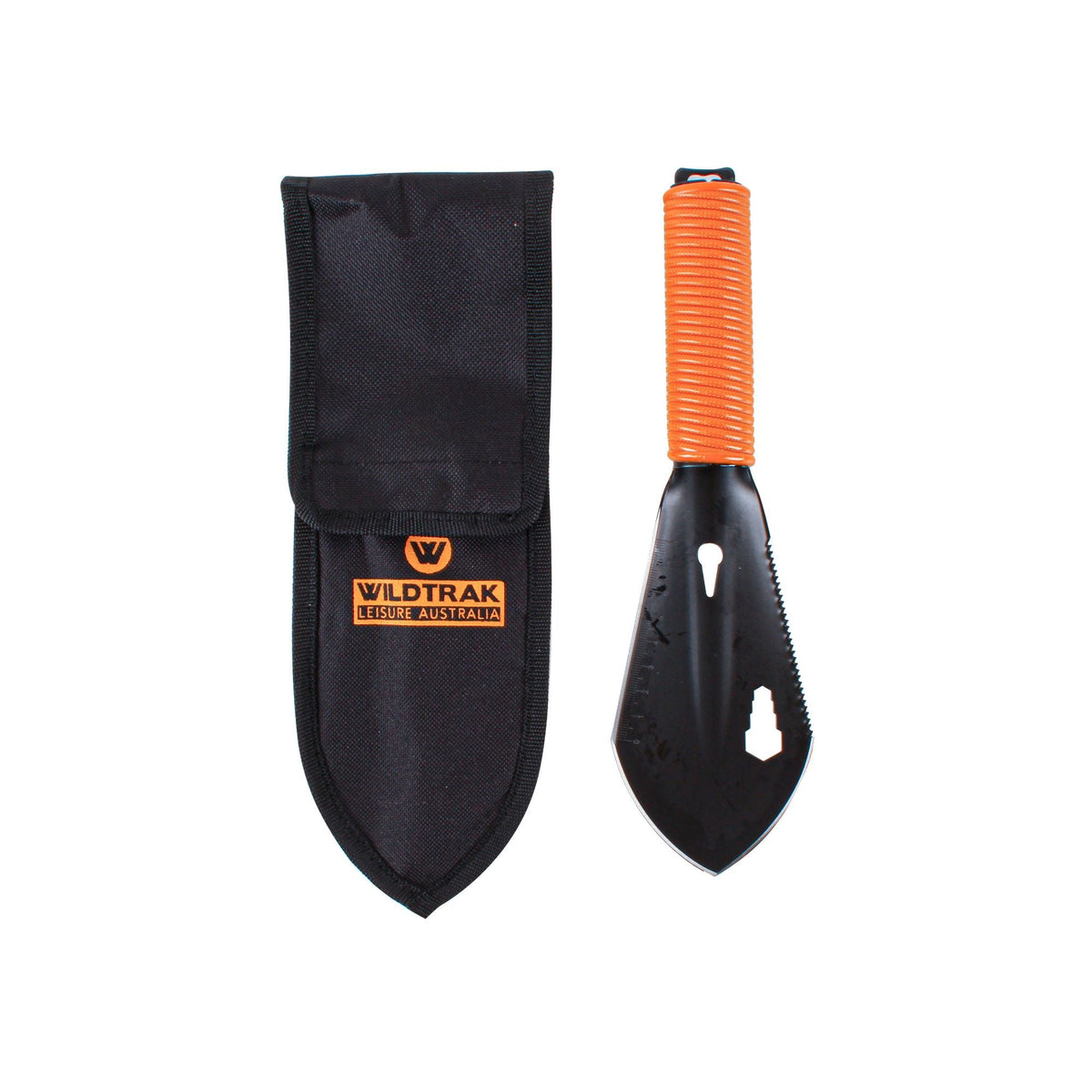 Wildtrak 7 Function Mini Hand Shovel, Lightweight with Pouch 28x8cm