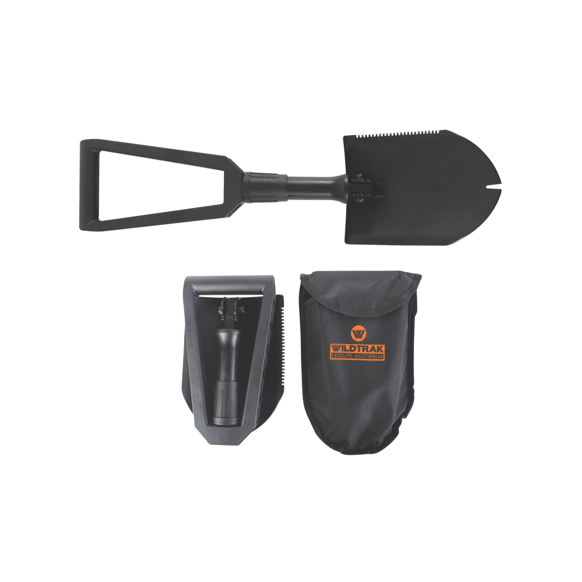 Wildtrak Folding Shovel with Pouch 22x16cm
